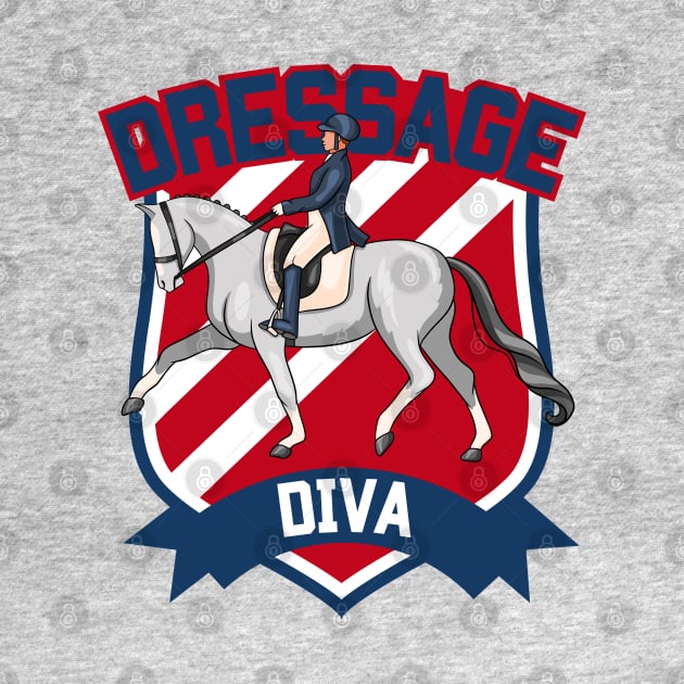 Dressage Diva Red and Blue by Heart Horse